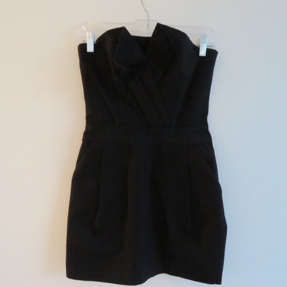 JENNI KAYNE Black Strapless Silk Lined Bustier Mini Dress - Size US 2 - Picture 3 of 16